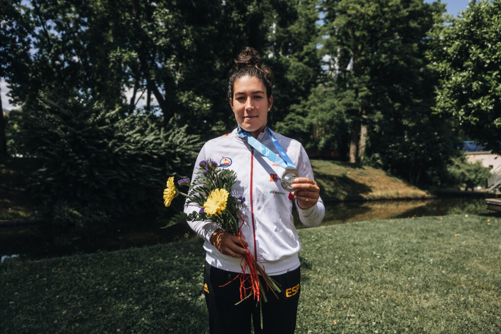 Miren Lazkano, palista de Basque Team, se lleva la medalla de plata en la Copa del Mundo de La Seu d'Urgell