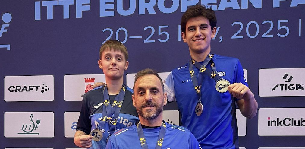 Ander Cepas e Iker Sastre, jugadores de tenis de mesa becados por Basque Team, se proclaman subcampeones de Europa