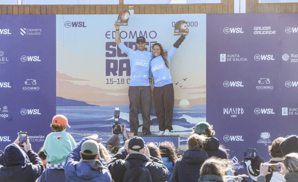 Yago Dominguez y Ariane Ochoa se imponen en el Edommo Surf Pro Razo